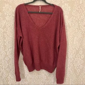 Free People Alpaca So Soft Gossamer V-Neck Sweater